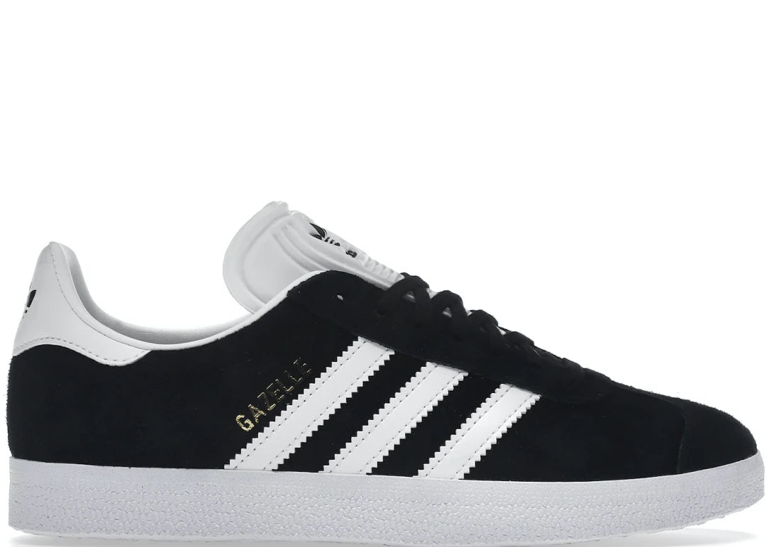 Adidas Gazelle Core Black Cloud White Gold - PLUGSNEAKRS