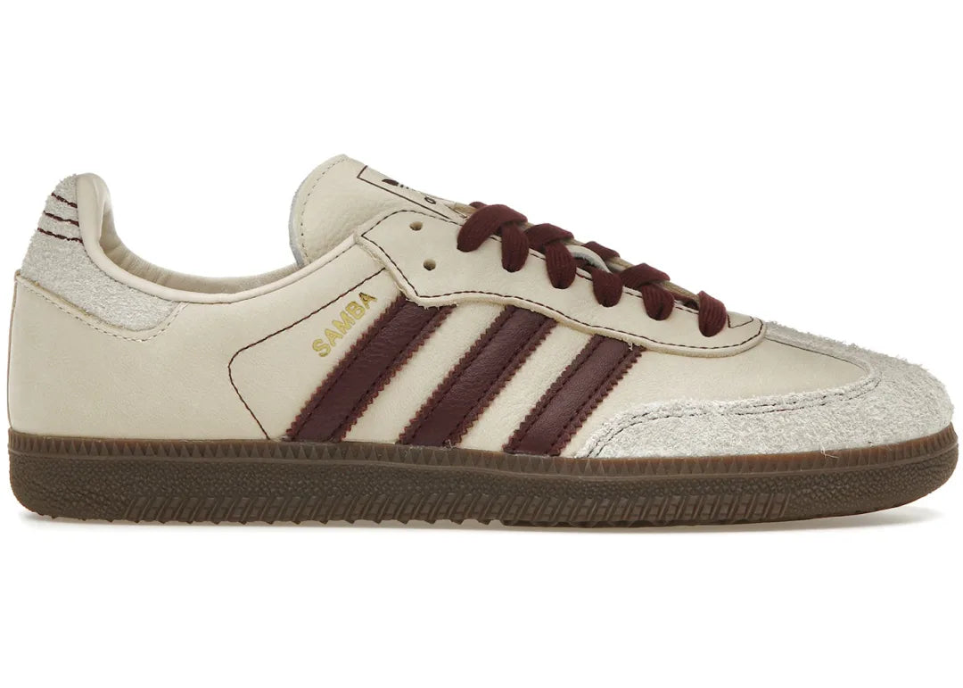 adidas Samba OG Wonder White Maroon (Women's)