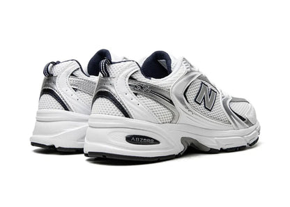 New Balance 530 White Silver Navy - PLUGSNEAKRS