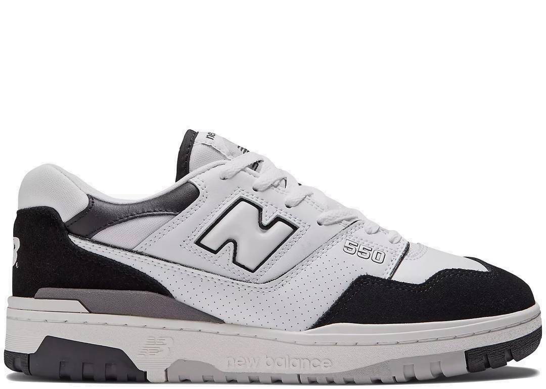 New Balance 550 White Black Rain Cloud (GS) - PLUGSNEAKRS