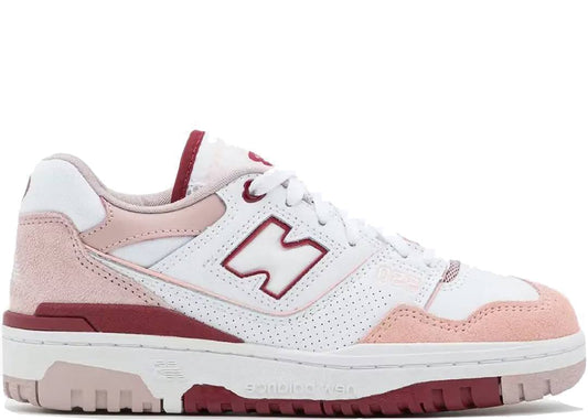 New Balance 550 White Scarlet - PLUGSNEAKRS