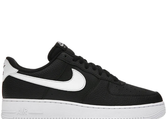 Nike Air Force 1 Low '07 Black White Pebbled Leather - PLUGSNEAKRS