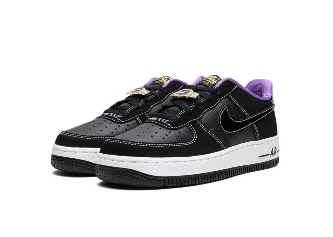 Nike Air Force 1 Low '07 LV8 World Champ Black Purple (GS) - PLUGSNEAKRS