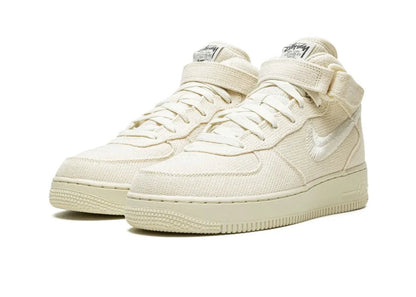 Nike Air Force 1 Mid Stussy Fossil - PLUGSNEAKRS