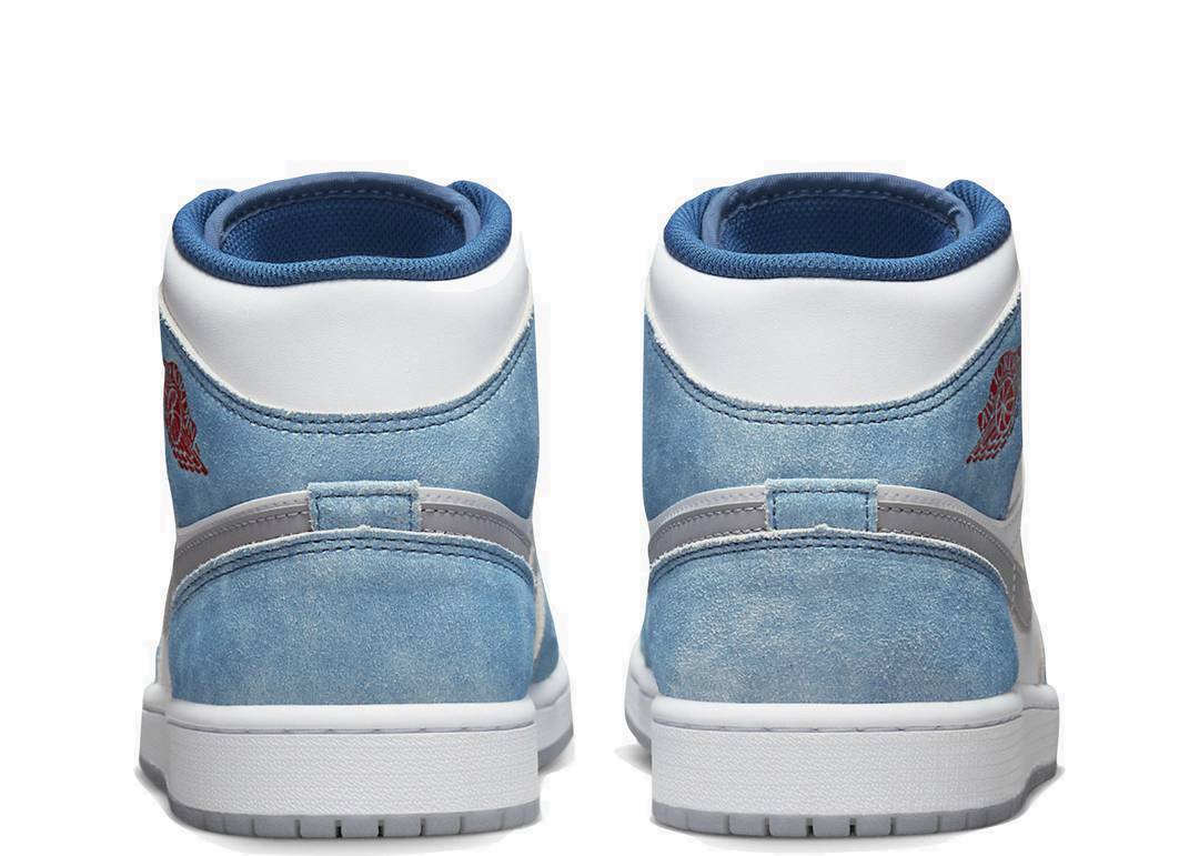 Nike Air Jordan 1 Mid French Blue Fire Red - PLUGSNEAKRS