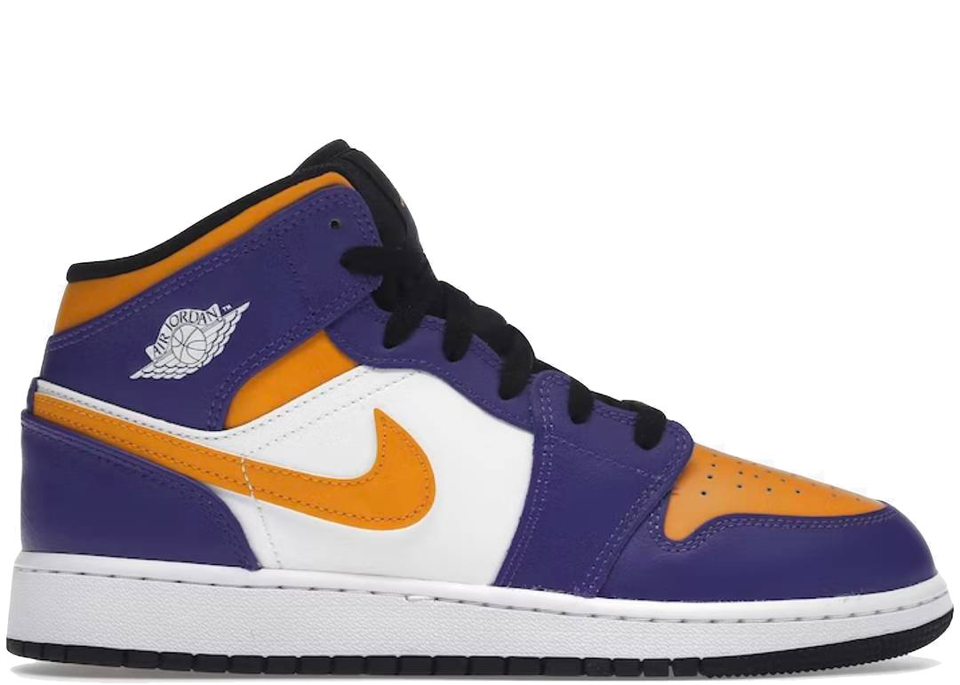 Nike Air Jordan 1 Mid Lakers - PLUGSNEAKRS