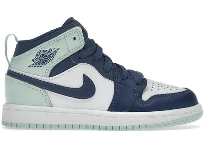 Nike Air Jordan 1 Mid Mystic Navy Mint Foam (PS) - PLUGSNEAKRS