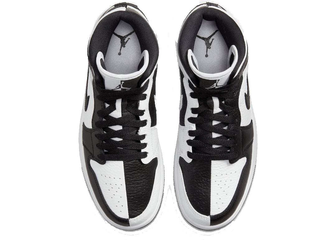 Nike Air Jordan 1 Mid Split Black White - PLUGSNEAKRS