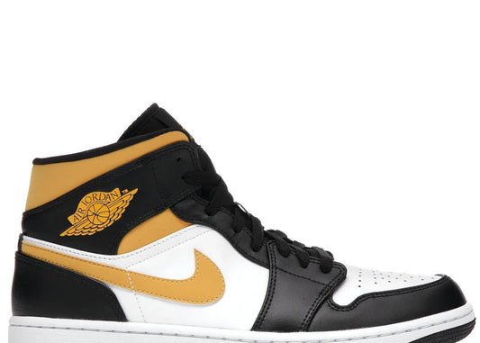 Nike Air Jordan 1 Mid White Pollen Black - PLUGSNEAKRS