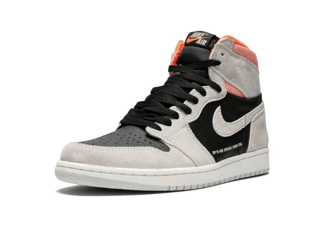 Nike Air Jordan 1 Retro High Neutral Grey Hyper Crimson - PLUGSNEAKRS