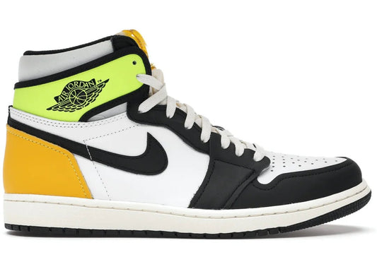 Nike Air Jordan 1 Retro Alto Blanco Negro Volt Universidad Oro