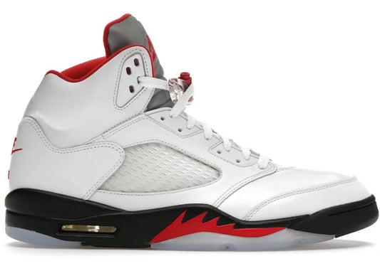 Nike Air Jordan 5 Retro Fire Rood Zilver Tong