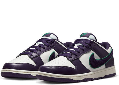 Nike Dunk Low Chenille Swoosh Sail Grand Violet