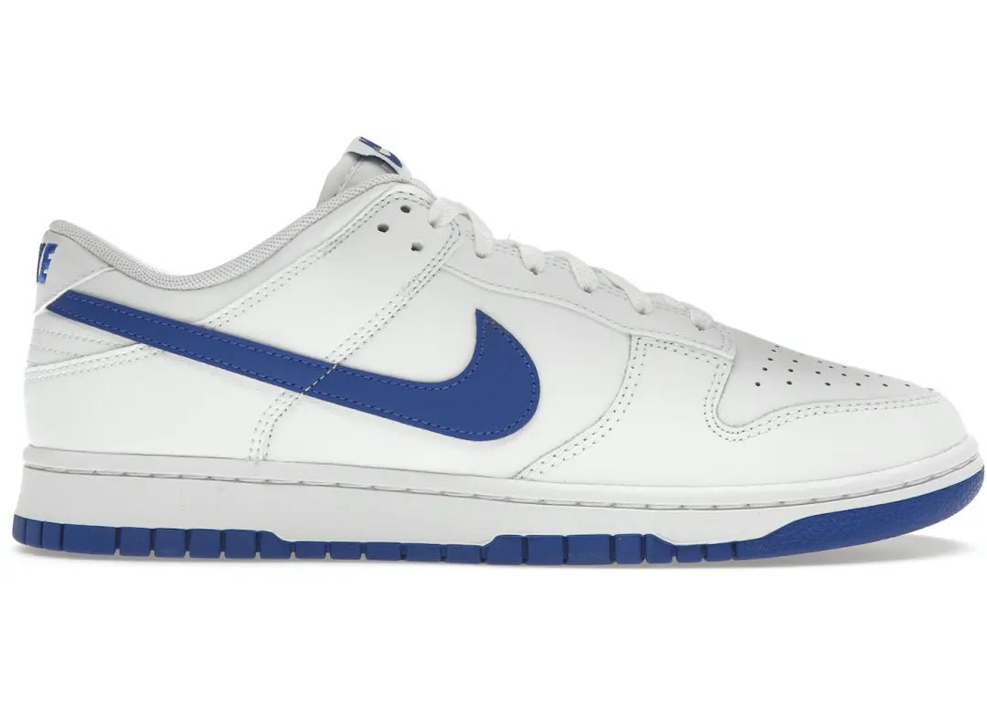 Nike Dunk Low White Hyper Royal - PLUGSNEAKRS